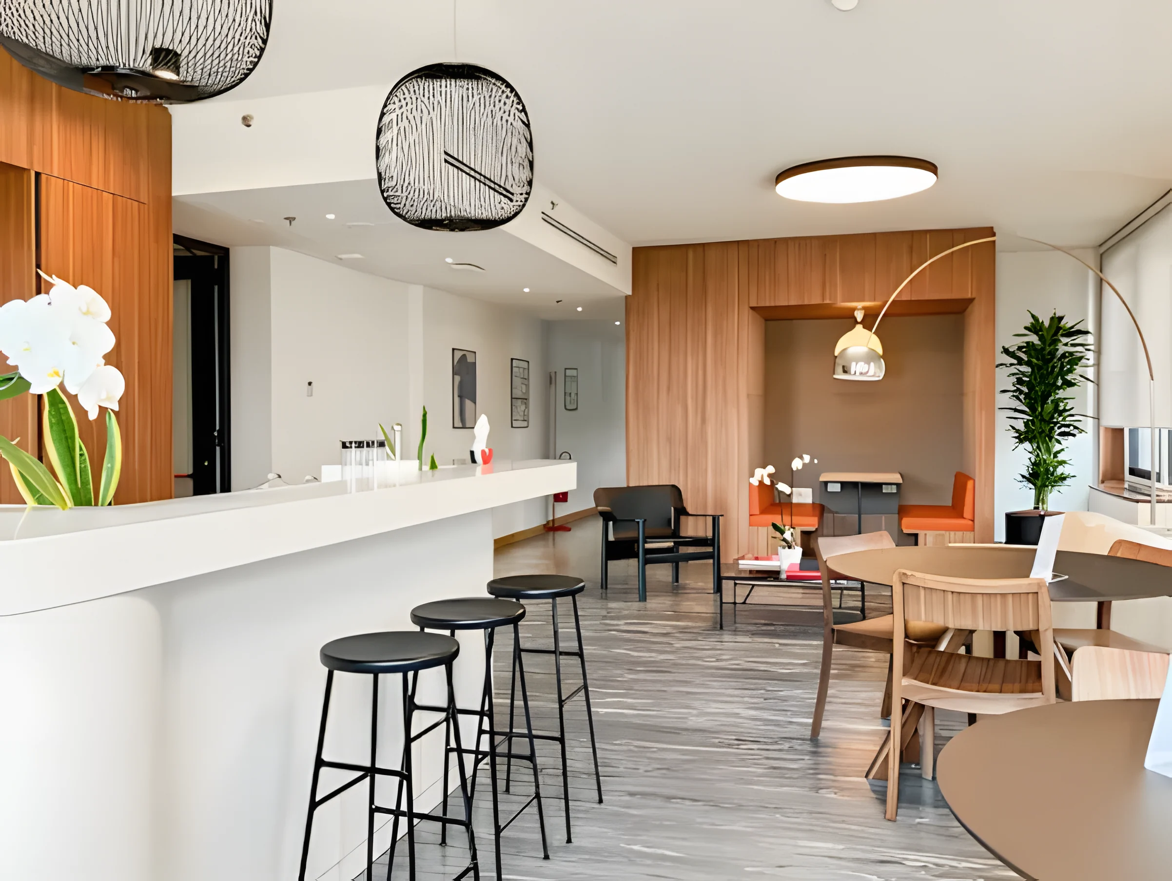 Bar counter and lounge