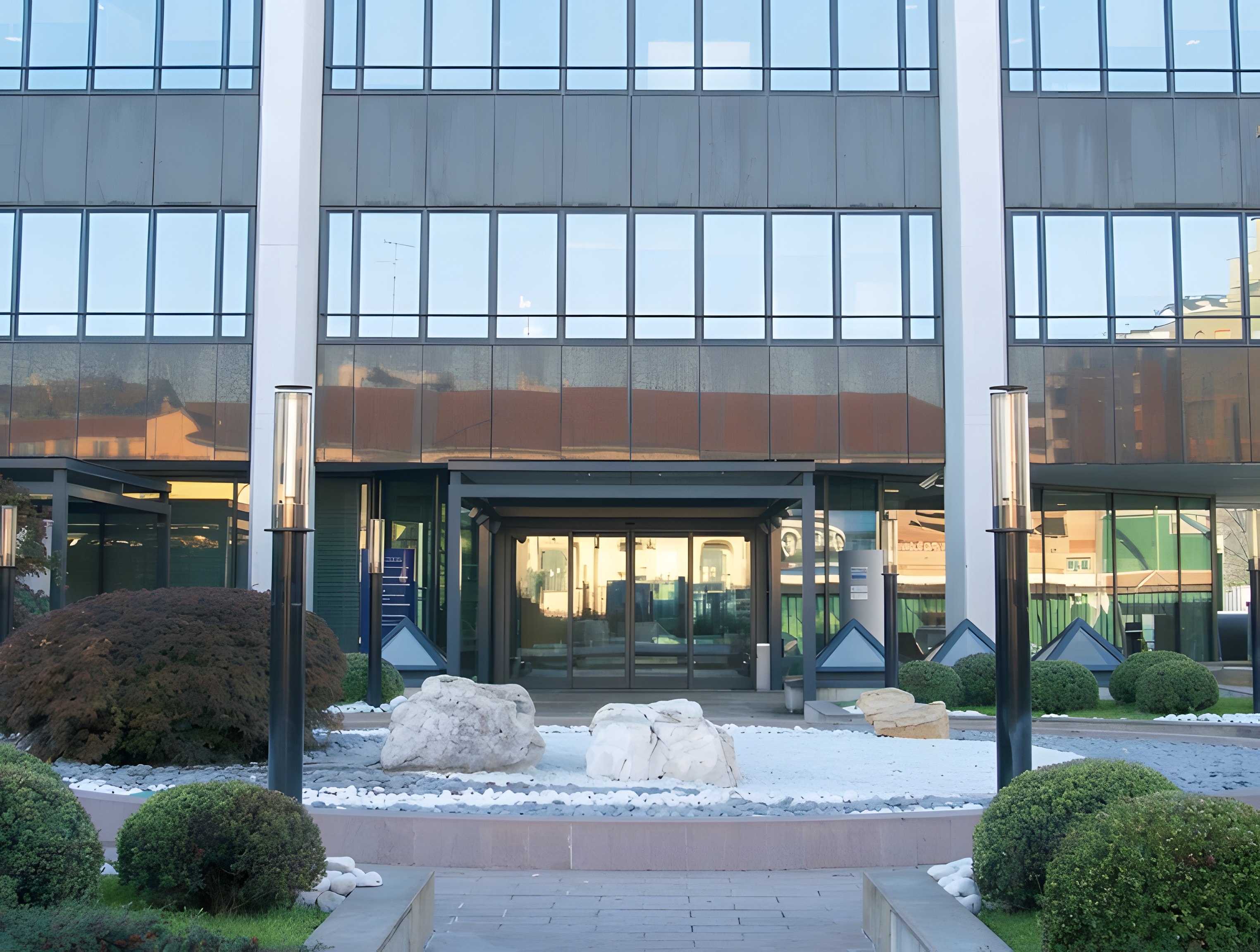 Entrance of the building on Via Marostica